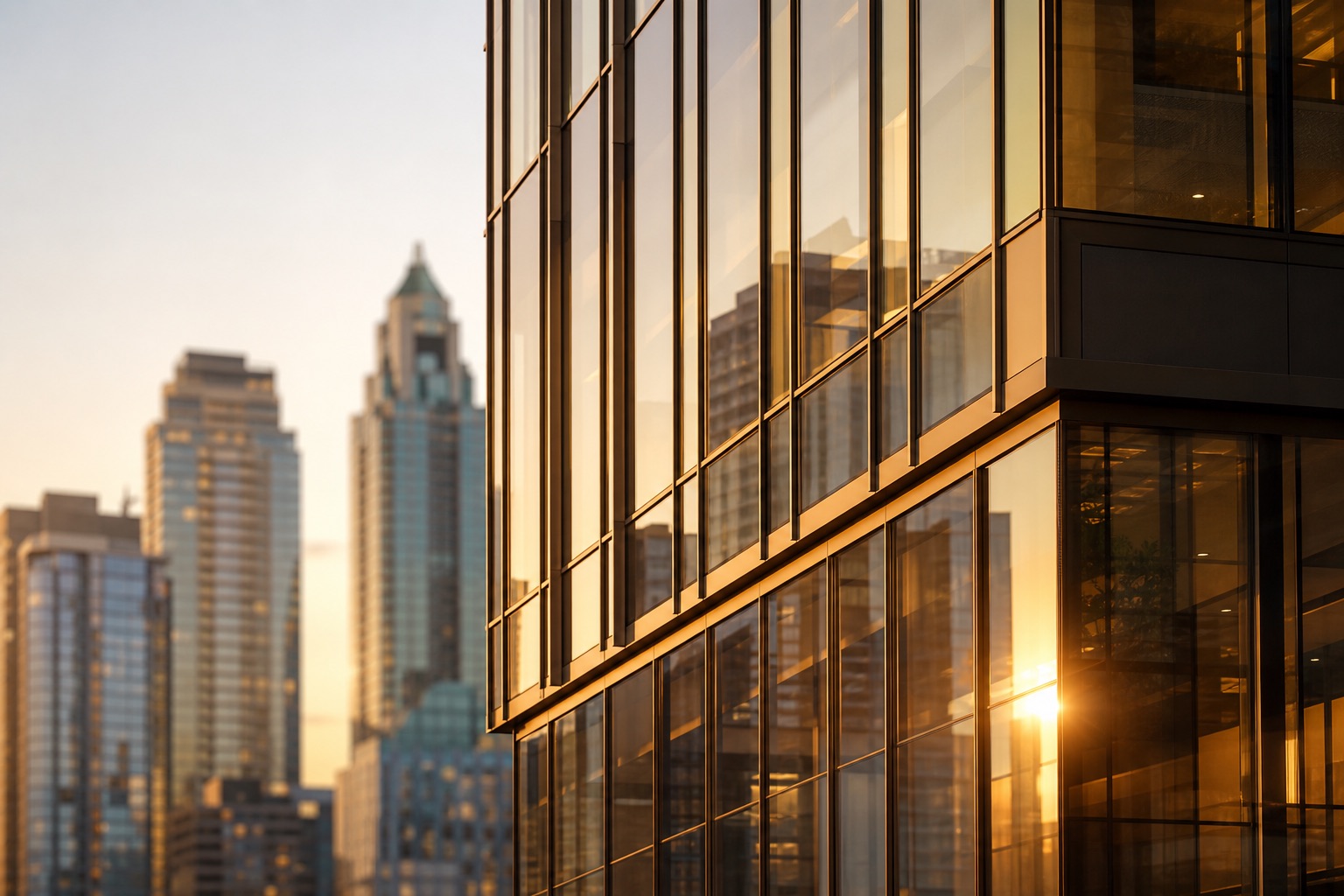 Modern commercial architecture representing private placement offerings
