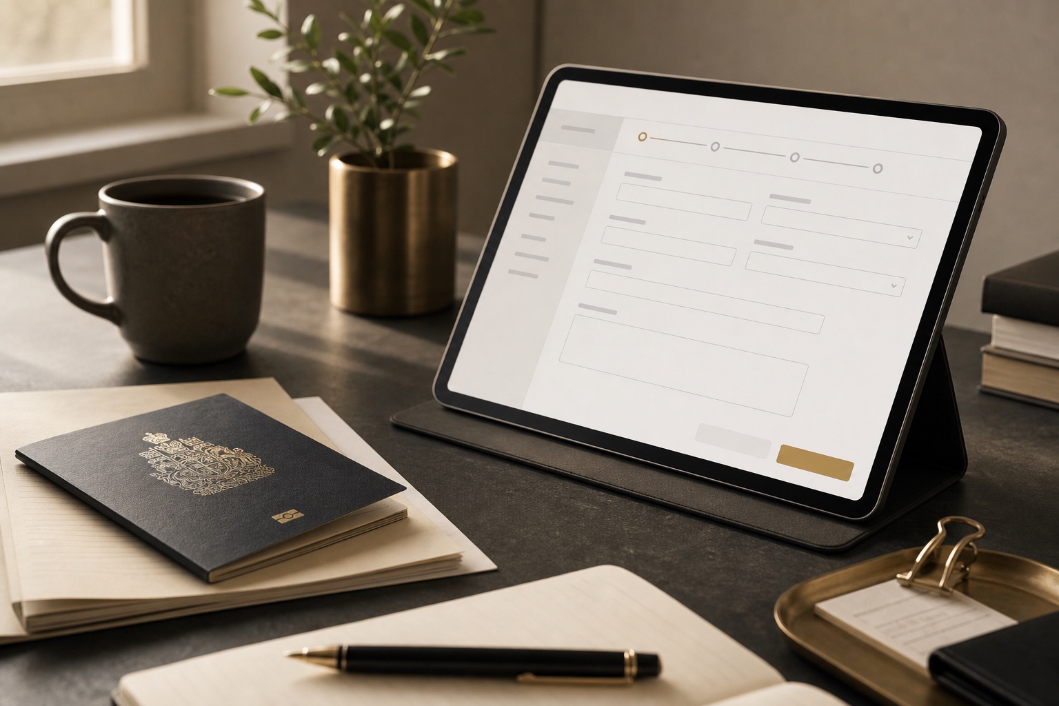 Digital investor onboarding documents and tablet application